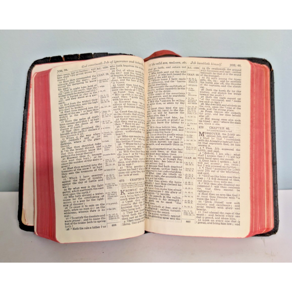 Holman Black Leather Bible 1945 First Church of Christ Pittsfield Well Loved